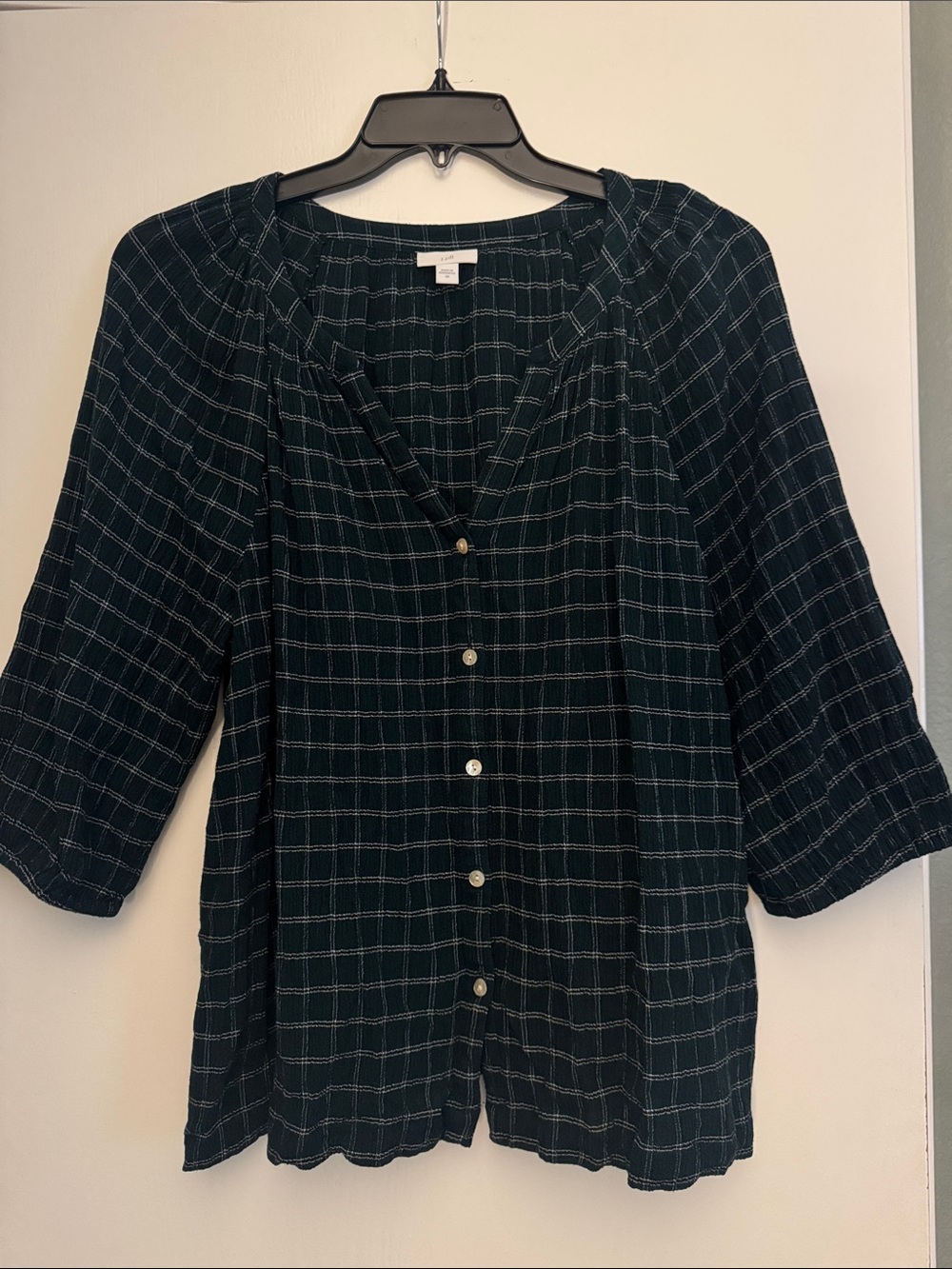 J. Jill 3/4 sleeve button up blouse